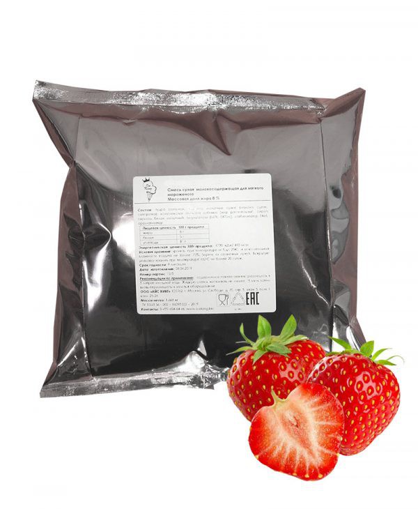 Смесь сухая для мягкого мороженого IceDream (Клубничное) 1.25 кг