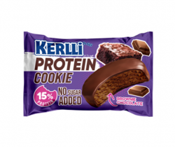 Печенье протеиновое глазированное KERLLI со вкусом брауни без сахара (45г)