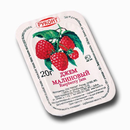 Руконт - джем малиновый порционный 20 мл (в коробке 140шт)